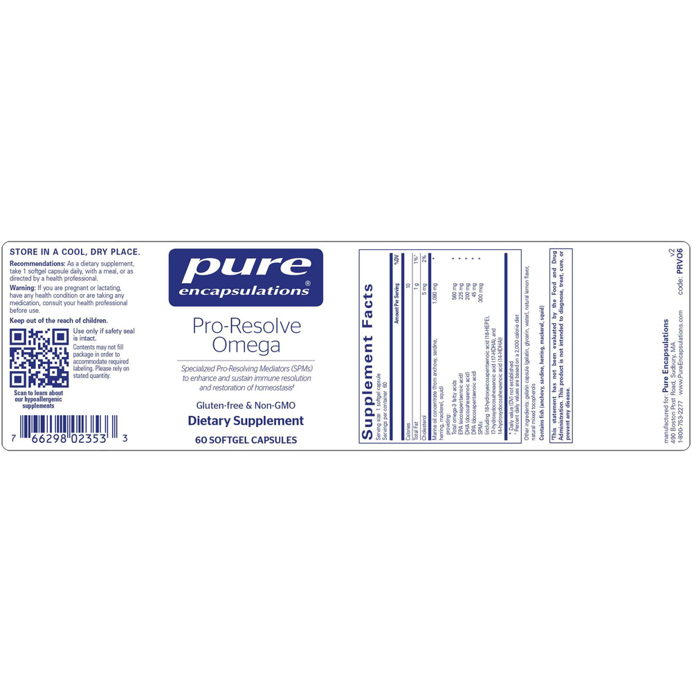 Pro-Resolve Omega, 60 Softgels , Brand_Pure Encapsulations Form_Softgels Requires Consultation Size_60 Softgels
