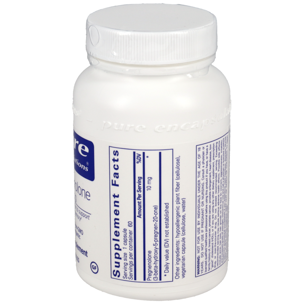 Pregnenolone 10mg, 60 Capsules , Brand_Pure Encapsulations Form_Capsules Requires Consultation Size_60 Capsules