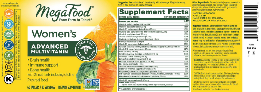 Women's Advanced Multivitamin, 60 Tablets