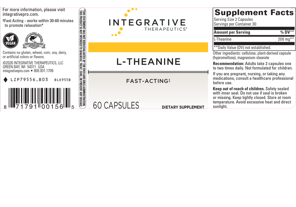 L-Theanine, 60 Capsules