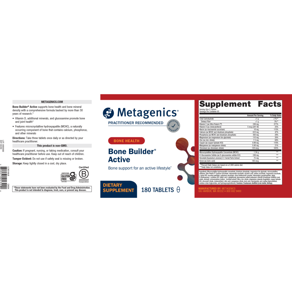 Bone Builder® Active, 180 Tablets , Emersons Emersons-Alt Form_Tablets tabs