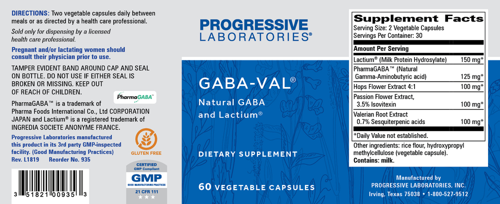 Gaba-Val, 60 Capsules , Brand_Progressive Labs capsules Form_Capsules Requires Consultation Size_60 Capsules