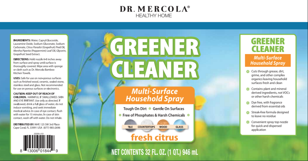 Greener Cleaner Spray Citrus, 32 oz