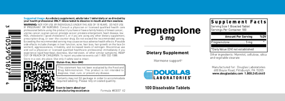 Pregnenolone 5mg, 100 Tablets