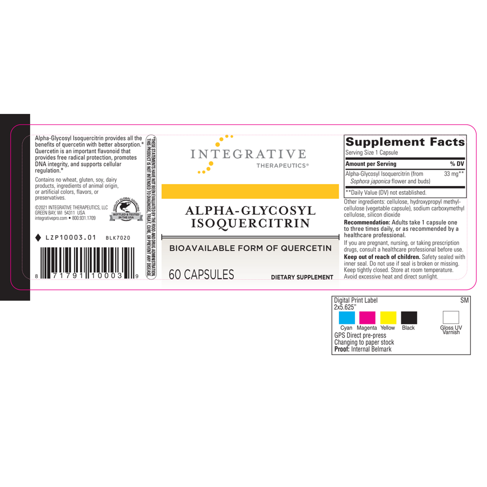 Alpha-Glycosyl Isoquercitrin, 60 Capsules