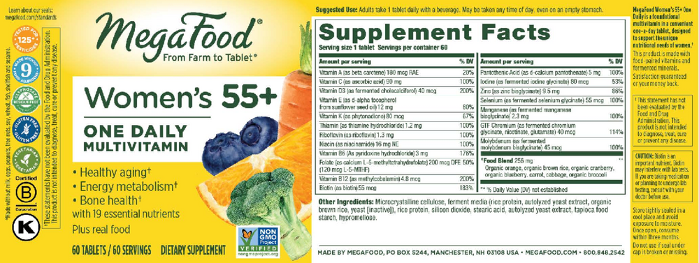 Women Over 55 One Daily, 60 Tablets