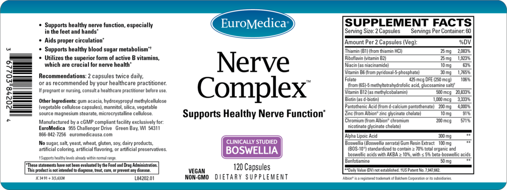 Nerve Complex, 120 Capsules