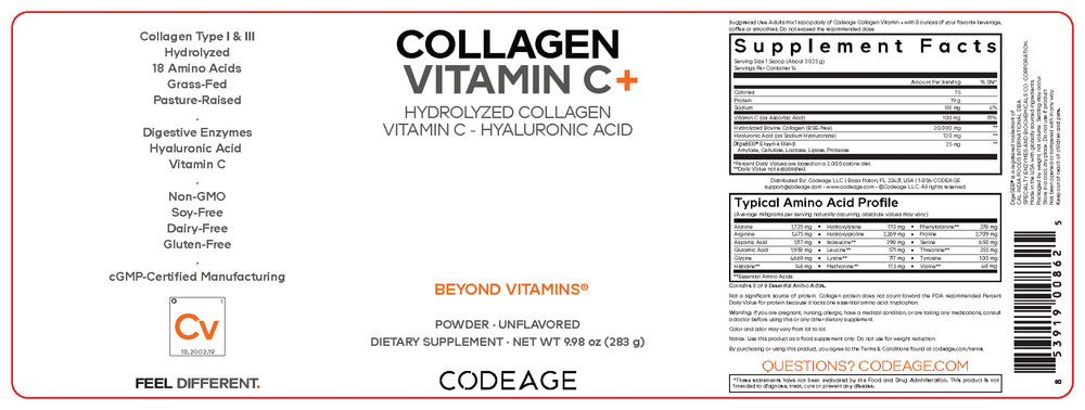 Collagen Vitamin C, 283 g Powder