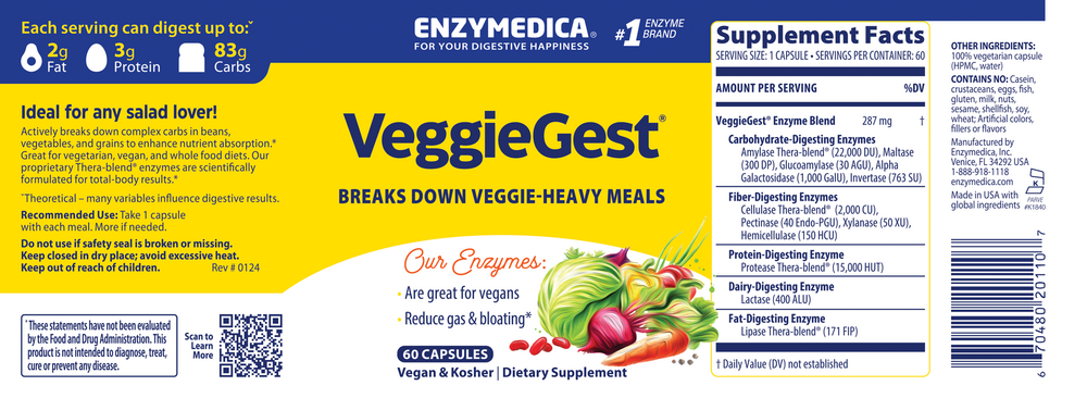 VeggieGest, 60 Capsules