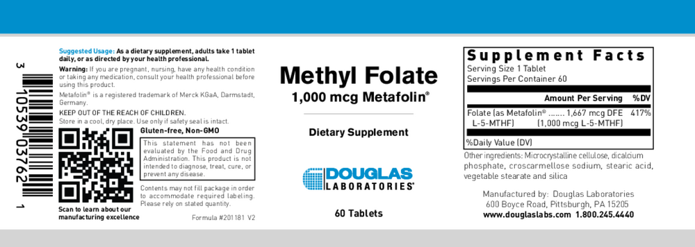 Methyl Folate, 60 Tablets