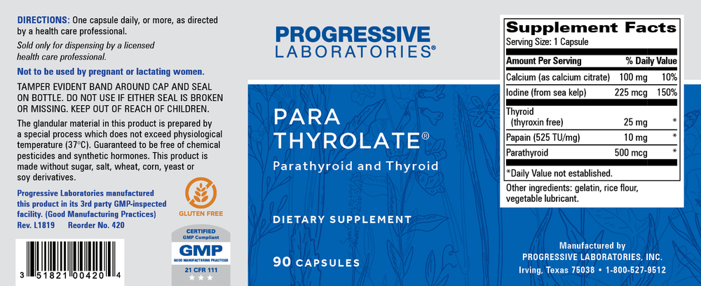 Para Thyrolate, 90 Capsules , Brand_Progressive Labs capsules Form_Capsules Requires Consultation Size_90 Capsules