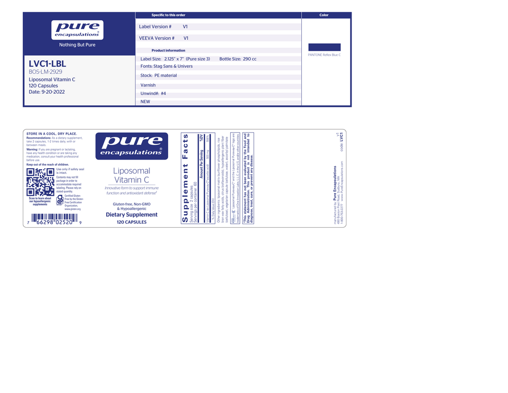 Liposomal Vitamin C, 120 Capsules , Brand_Pure Encapsulations Form_Capsules Requires Consultation Size_120 Capsules