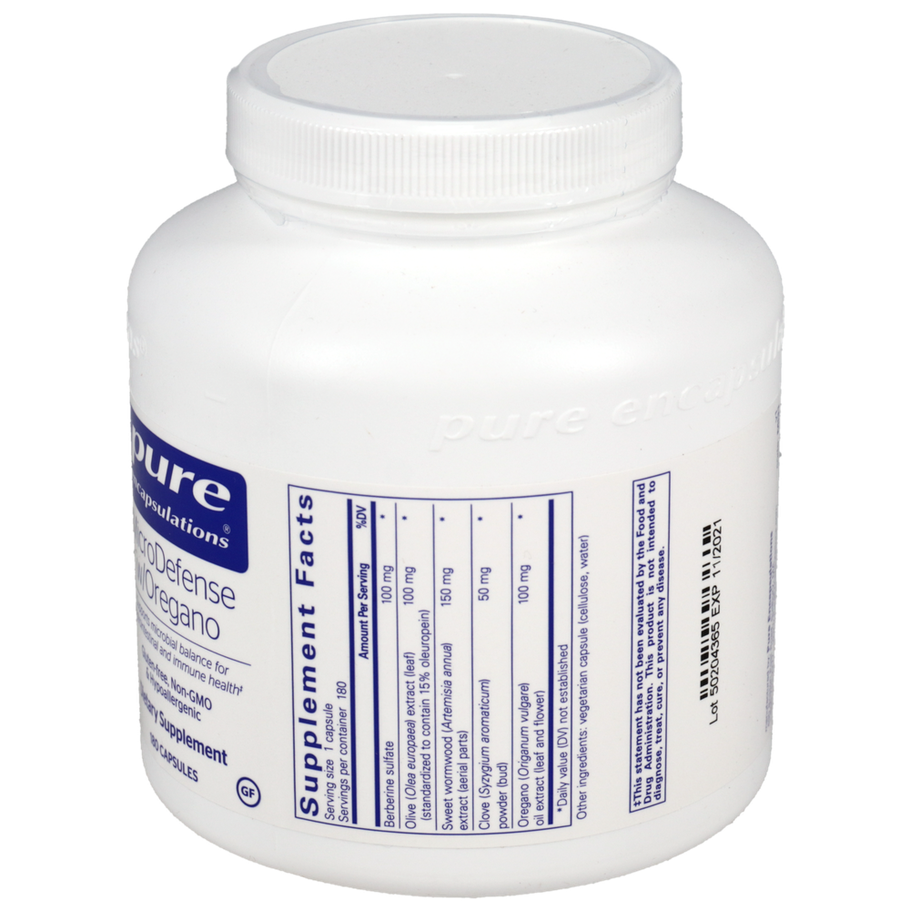 MicroDefense with Oregano, 180 Capsules , Brand_Pure Encapsulations caps Emersons Form_Capsules Requires Consultation Size_180 Capsules