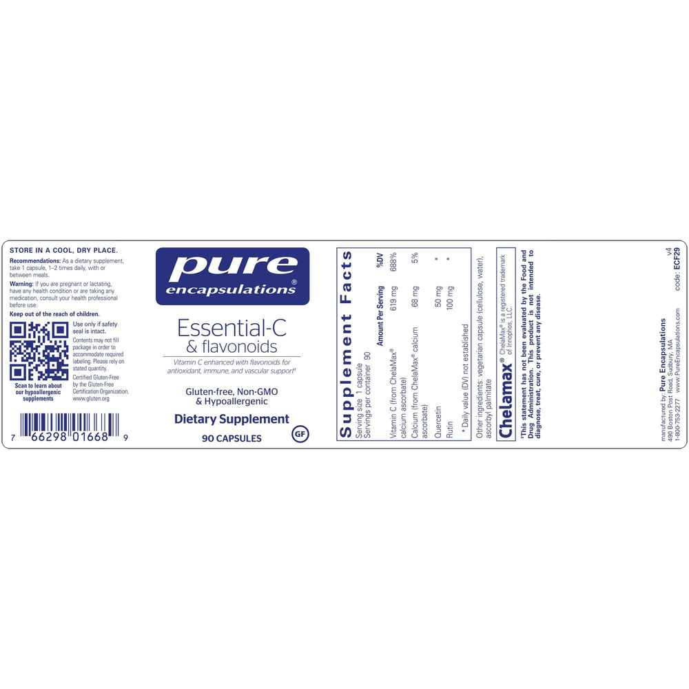 Ester-C® & Flavonoids, 90 Capsules , Brand_Pure Encapsulations Form_Capsules Requires Consultation Size_90 Capsules