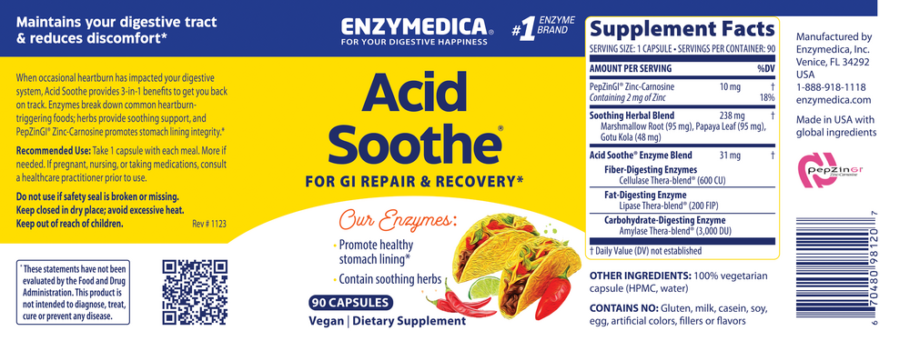 Acid Soothe, 90 Capsules
