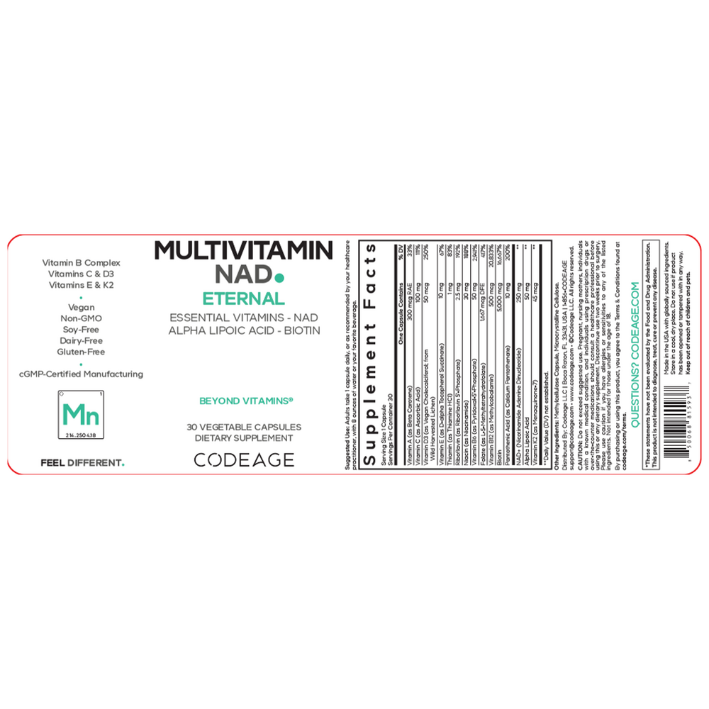 Multivitamin NAD+, 30 Capsules