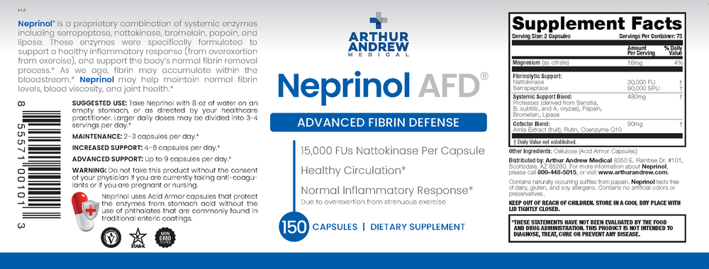 Arthur Andrew Medical Neprinol AFD - back