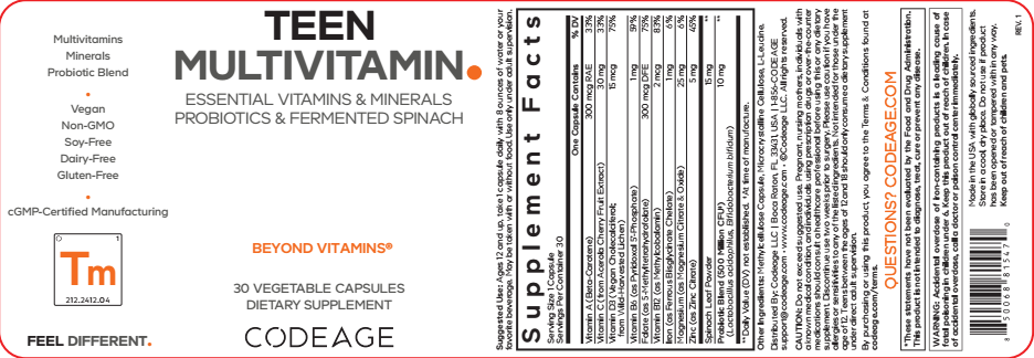 Teen Multivitamin, 30 Capsules