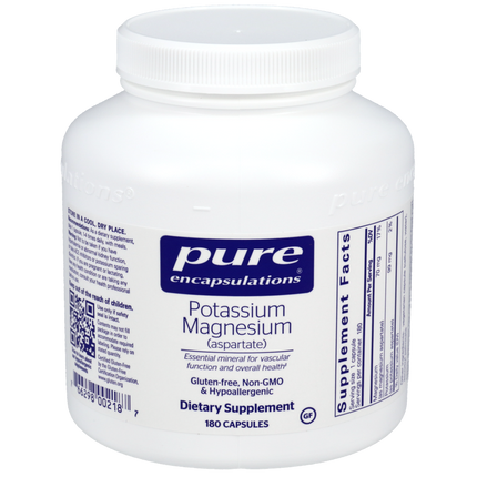 Potassium Magnesium (aspartate), 180 Capsules , Brand_Pure Encapsulations Form_Capsules Requires Consultation Size_180 Capsules