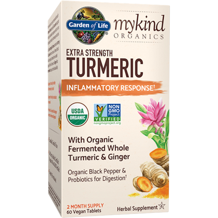 mykind Organics Extra Strength Turmeric Inflammatory Response, 60 Tablets