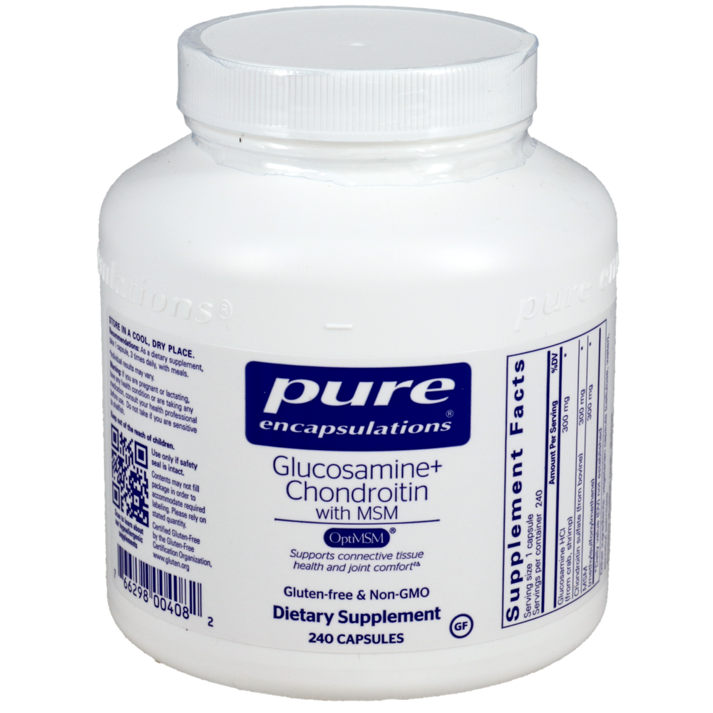 Glucosamine Chondroitin with MSM, 240 Capsules , Brand_Pure Encapsulations caps Emersons Form_Capsules Requires Consultation Size_240 Capsules