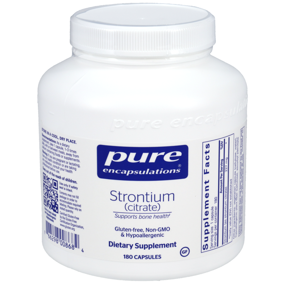 Strontium (citrate), 227 mg, 180 Capsules , Brand_Pure Encapsulations caps Emersons
