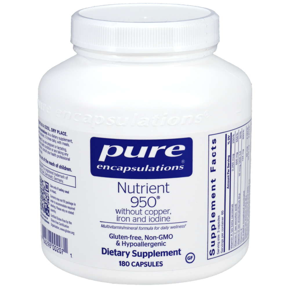 Nutrient 950® without copper, iron and Iodine, 180 Capsules , Brand_Pure Encapsulations caps Form_Capsules Requires Consultation Size_180 Capsules