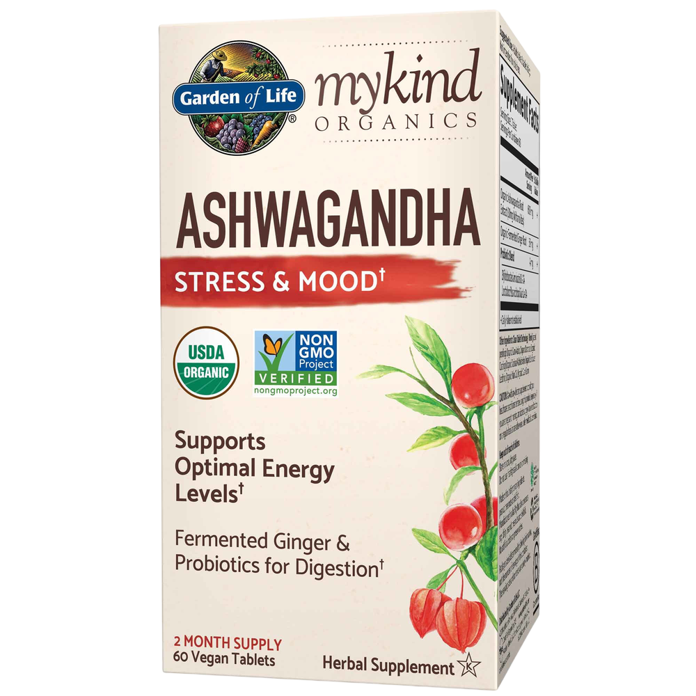 mykind Organics Ashwagandha Stress & Mood, 60 Tablets