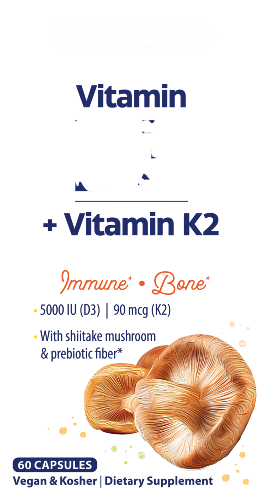 Organic Vitamin D3+K2, 60 Capsules