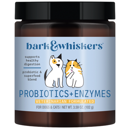 Bark & Whiskers® Probiotics + Enzymes for Cats and Dogs, 102 g Powder