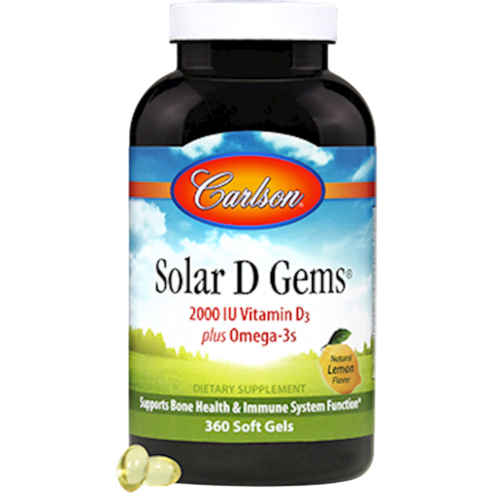 Solar D Gems 2000IU, 360 Softgels
