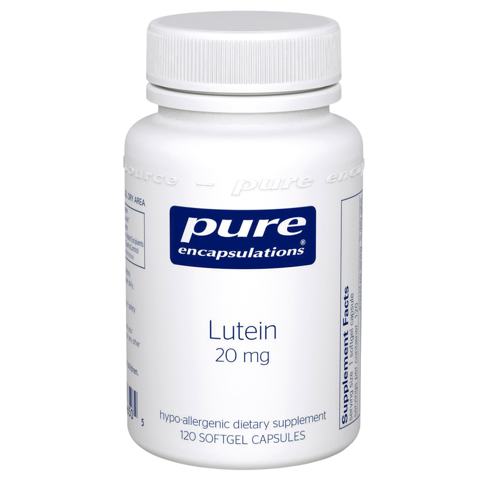 Lutein, 20 mg, 120 Softgels , Brand_Pure Encapsulations Emersons Form_Softgels Requires Consultation Size_120 Softgel Capsules softgels
