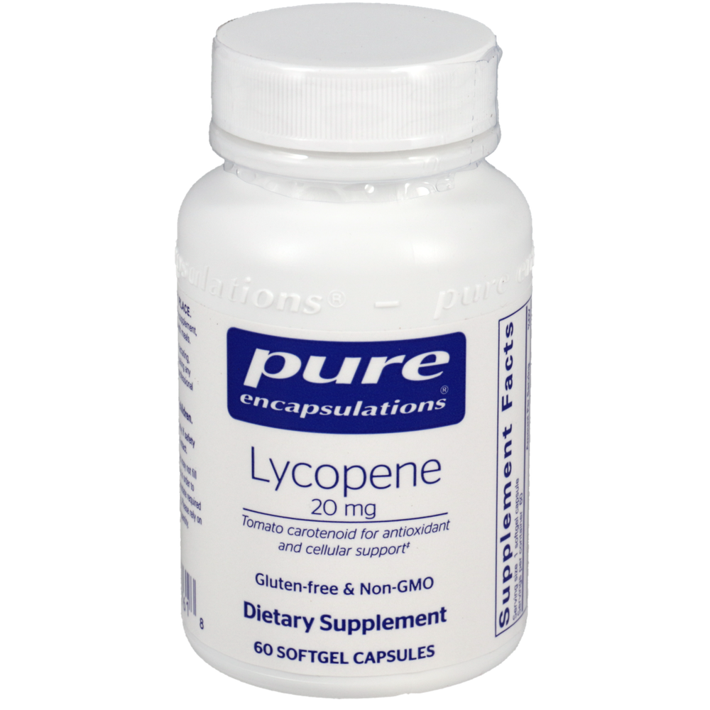 Lycopene, 20 mg, 60 Softgels , Brand_Pure Encapsulations Emersons Form_Softgels Requires Consultation Size_60 Softgel Capsules softgels