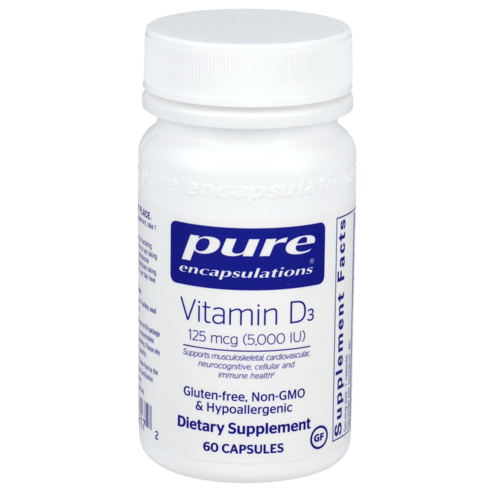 Vitamin D3 125mcg (5,000IU), 60 Capsules , Brand_Pure Encapsulations Form_Capsules Requires Consultation Size_60 Capsules