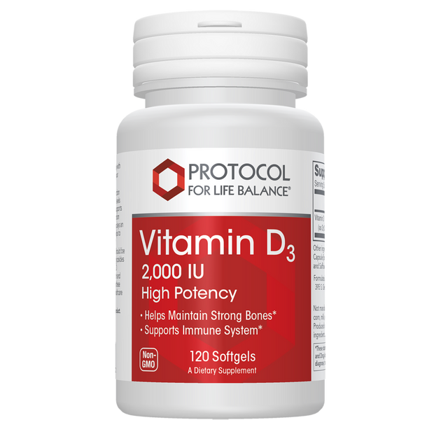 Vitamin D3 2,000IU, 120 Softgel Capsules , Brand_Protocol for Life Balance Form_Softgels Requires Consultation Size_120 Softgel Capsules softgels