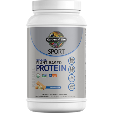 SPORT Organic Plant-Based Protein, Vanilla, 855g