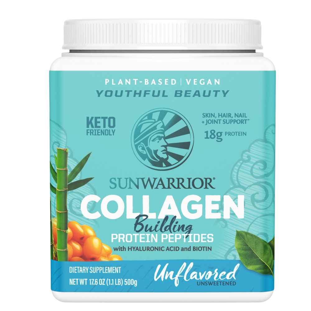 Collagen Builder Unflavored, 500 g Powder , Brand_Sunwarrior Flavor_Unflavored Form_Powder Potency_18 g Size_500 g