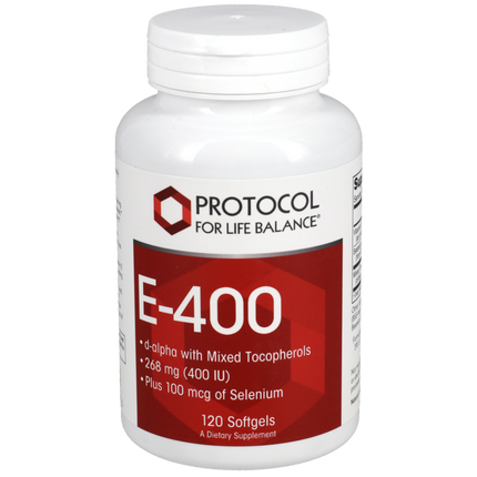 E-400 MT + Selenium, 120 Softgels , Brand_Protocol for Life Balance Form_Softgels Requires Consultation Size_120 Softgels softgels