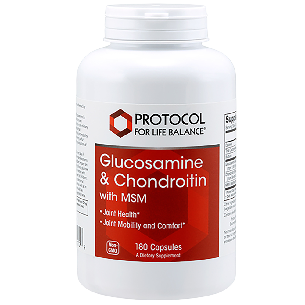 Glucosamine and Chondroitin + MSM, 180 Capsules , Brand_Protocol for Life Balance capsules Form_Capsules Requires Consultation Size_180 Capsules