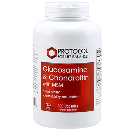 Glucosamine and Chondroitin + MSM, 180 Capsules , Brand_Protocol for Life Balance capsules Form_Capsules Requires Consultation Size_180 Capsules