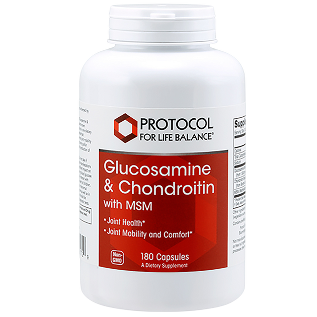 Glucosamine and Chondroitin + MSM, 180 Capsules , Brand_Protocol for Life Balance capsules Form_Capsules Requires Consultation Size_180 Capsules