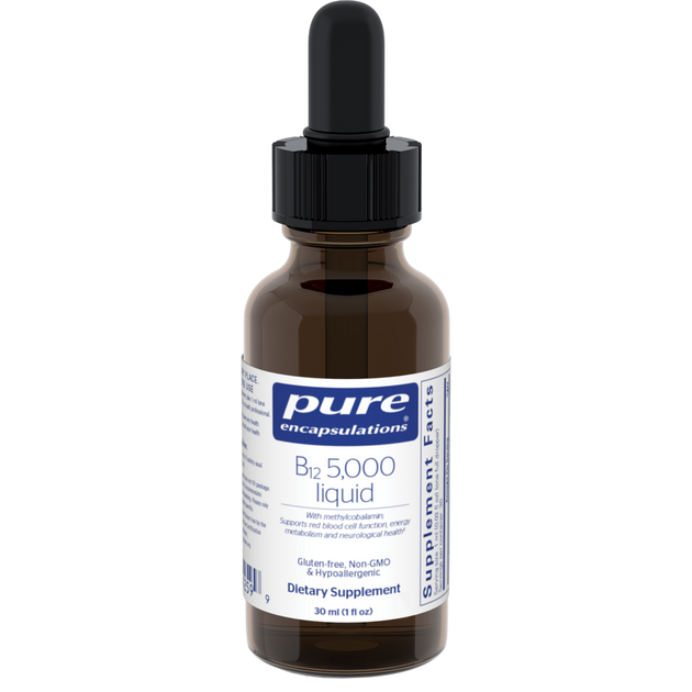 B12 5000 Liquid, 30 Milliliters , Brand_Pure Encapsulations Form_Liquid Requires Consultation Size_30 Milliliters