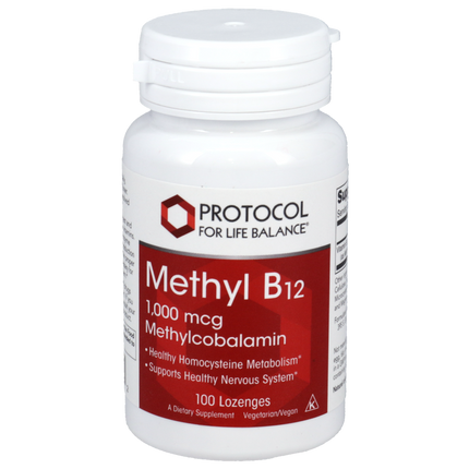Methyl B-12 1000mcg, 100 Lozenges , Brand_Protocol for Life Balance Form_Lozenges lozenges Requires Consultation Size_100 Lozenges