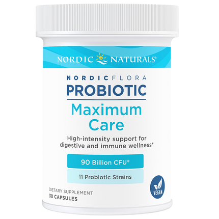 Nordic Flora Probiotic Maximum Care - front of bottle