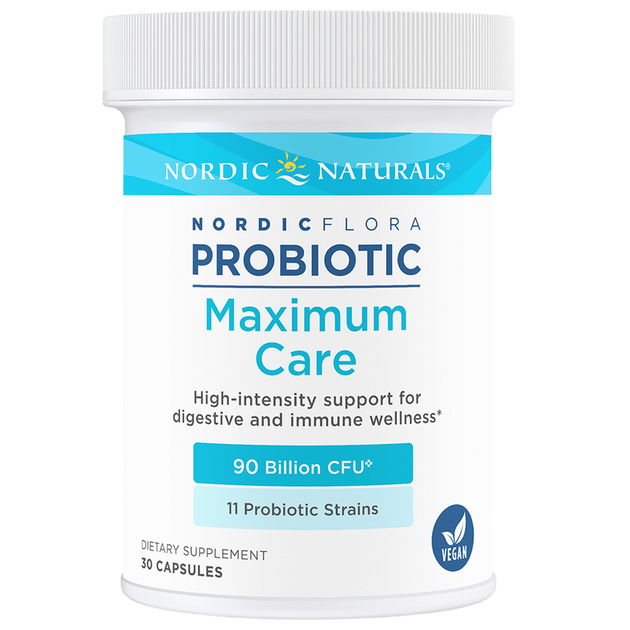 Nordic Flora Probiotic Maximum Care - front of bottle