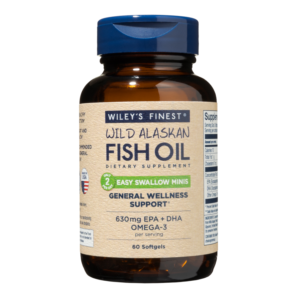 Easy Swallow Minis, 60 Softgels , Brand_Wiley's Fish Oil Form_Softgels Size_60 Softgels