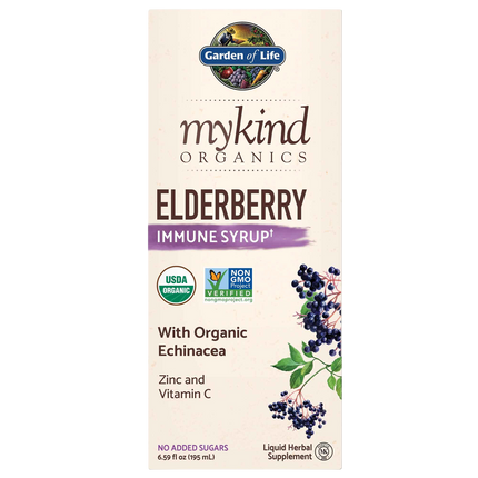 myKind Organics Elderberry Syrup, 195 mL