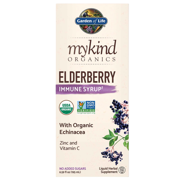 myKind Organics Elderberry Syrup, 195 mL