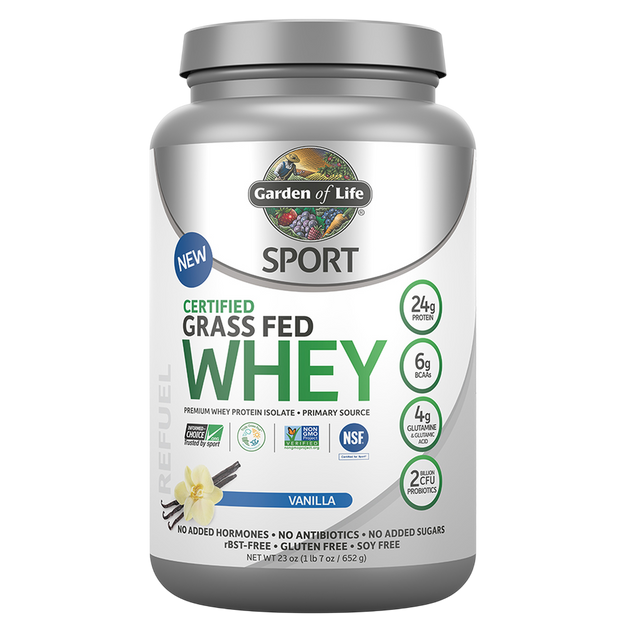 SPORT Grass Fed Whey Protein - Vanilla, 652 g