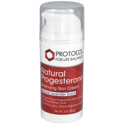 Progesterone Cream w/Lavender, 85 Grams , Brand_Protocol for Life Balance Form_Powder Size_85 Grams